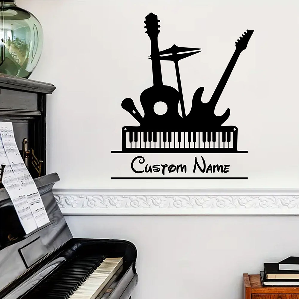 Musical Instrument With Name - 1PC Cartoon Musical instrument Custom Name