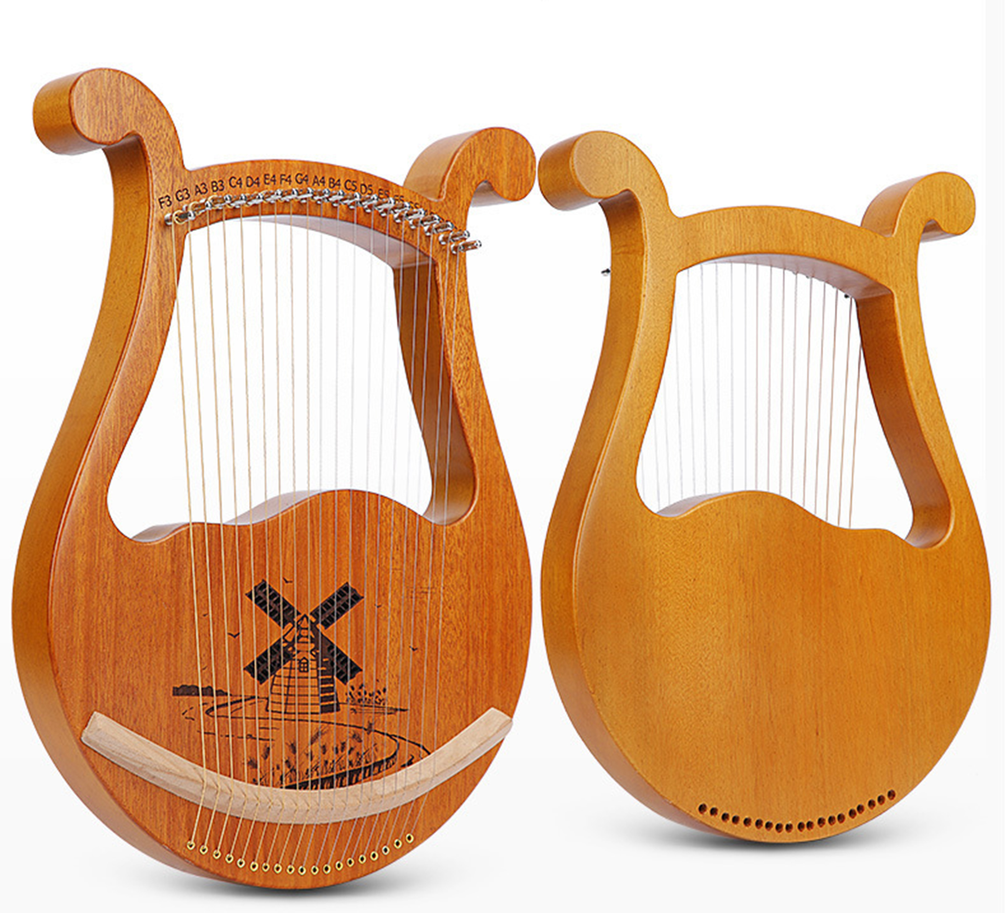 Moon Lyre Harp 19 Strings Beau - Musical Instrument Easy To Learn For Adults review and price