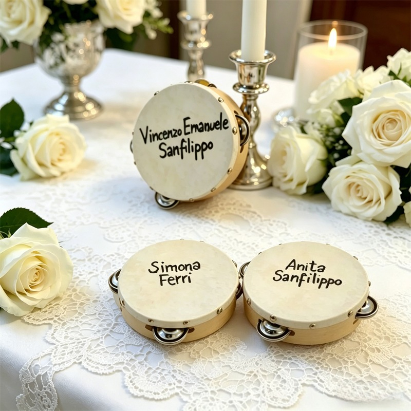3/5PCS ﻿ Wedding Tambourine Dr - Musical Instrument With Name review and price