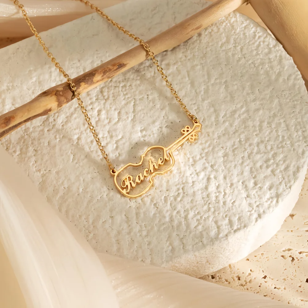Personalized Violin Necklace C - Musical Instrument With Name review and price