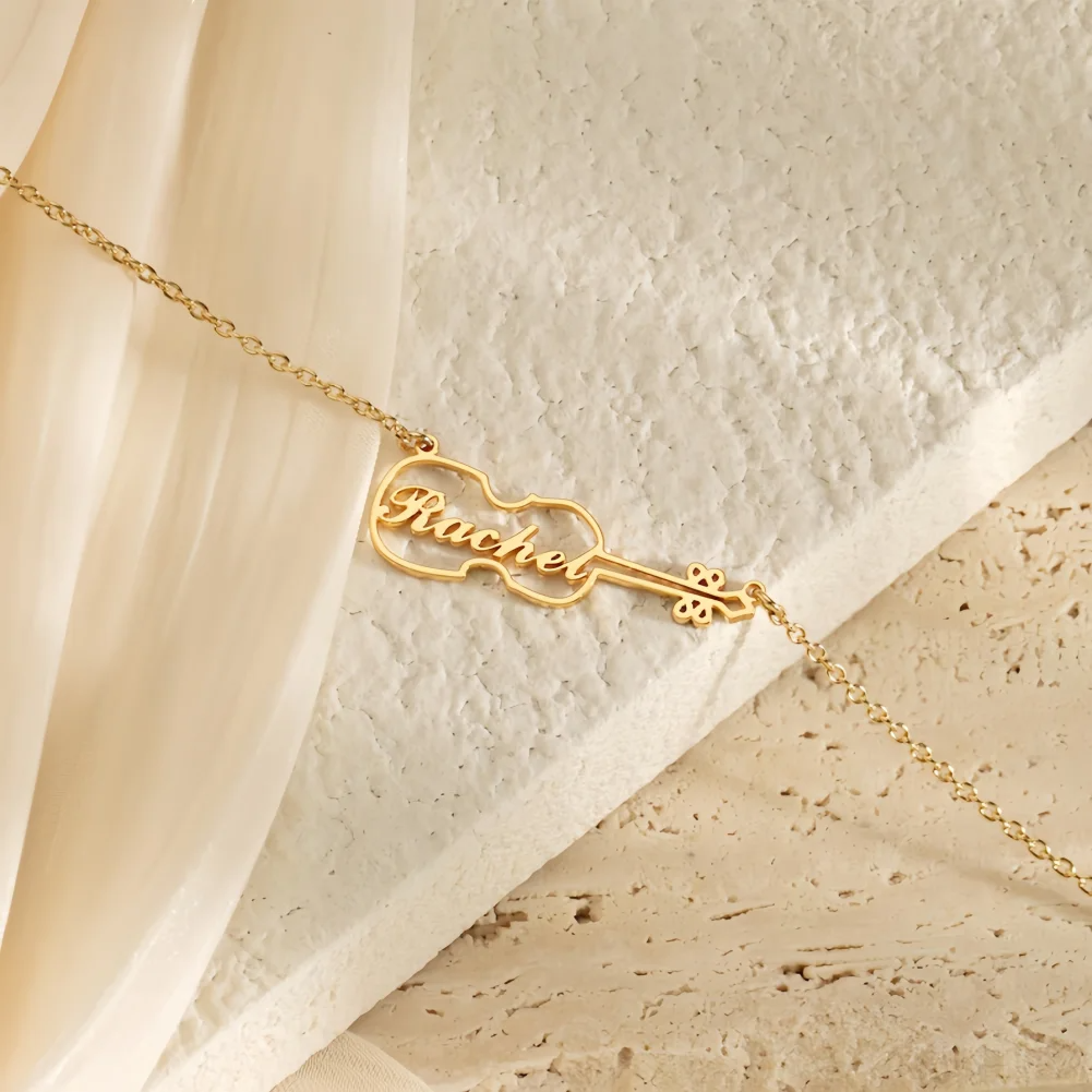 Personalized Violin Necklace C - Musical Instrument With Name review and price